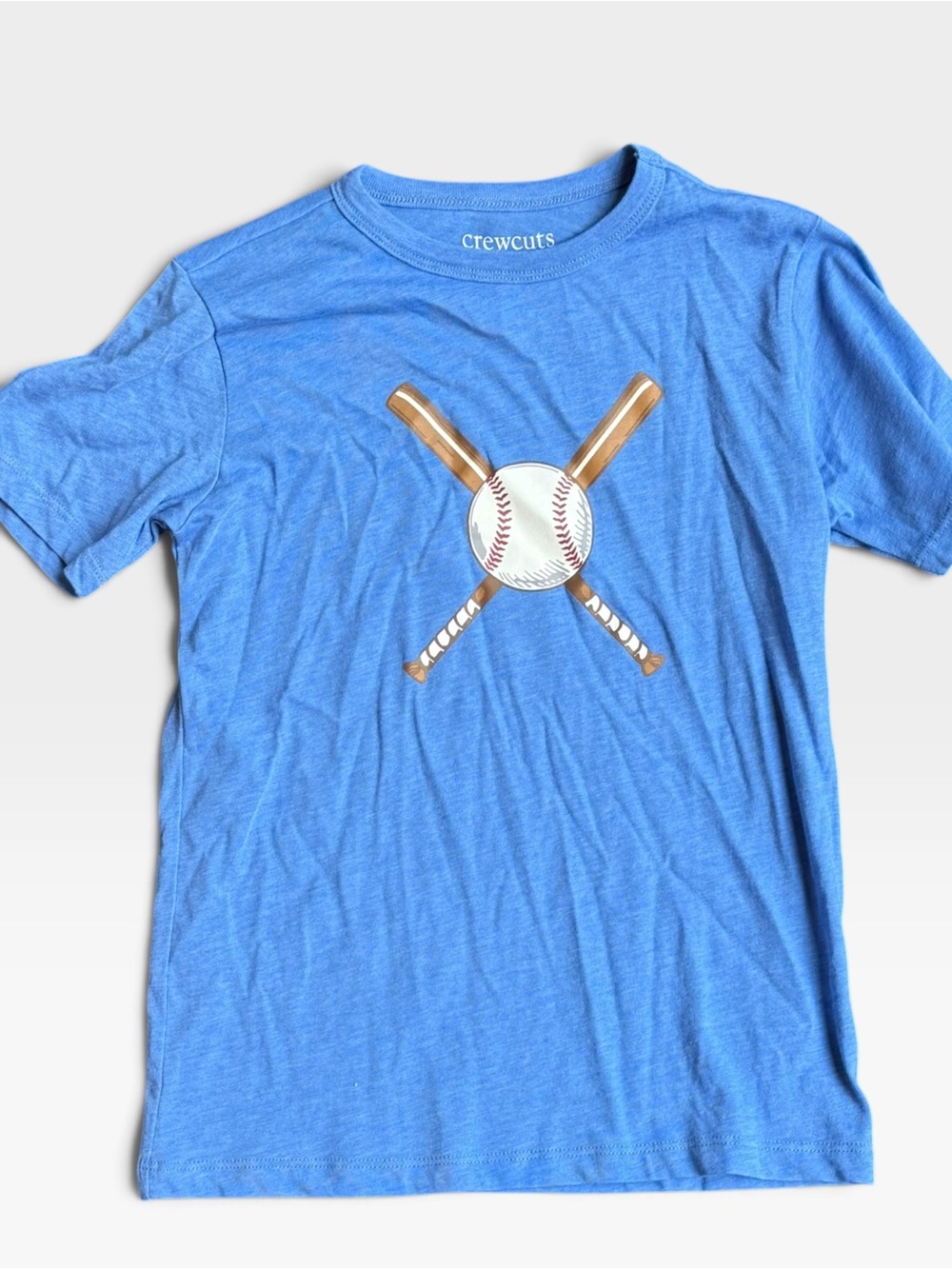 J. Crew Crewcuts Boys Baseball Bat Ball Graphic Tee Size M 8-9